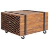 vidaXL Stranska mizica iz tikovine 60x60x38 cm