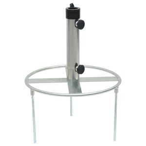 vidaXL Podstavek za senčnik s konicami &Oslash;38/48 mm srebrno jeklo