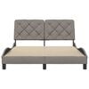 vidaXL Posteljni okvir brez vzmetnice taupe 120x200 cm blago