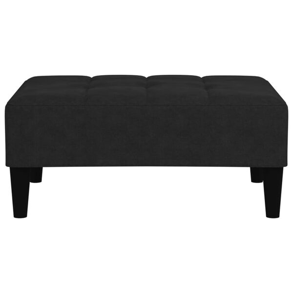 vidaXL Stolček črna tkanina iz mikrovlaken