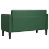 vidaXL Loveseat kavč temno zelena 109 cm velur tkanina