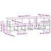 vidaXL Zunanja garnitura za sedenje z blazino 6 pcs Naravna in smetana