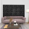vidaXL Stenske plo&scaron;če 24 pcs Diamant Črn 50 x 50 cm XPS Pena