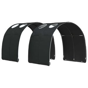 vidaXL Posteljni Tuner 2 pcs Črna 211 x 67.5 x 2 cm Poliester