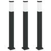 vidaXL Stebričke 3 kosi 80 cm črne IP44
