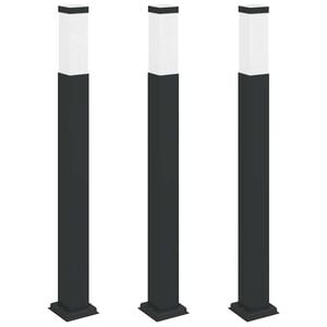 vidaXL Stebričke 3 kosi 80 cm črne IP44