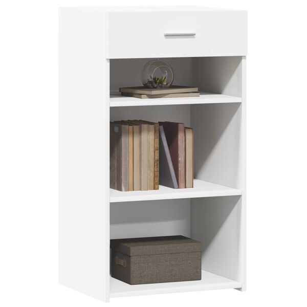 vidaXL Komoda bela 50x42,5x93 cm inženirski les