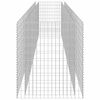 vidaXL Visoka greda gabion pocinkano jeklo 450x90x100 cm