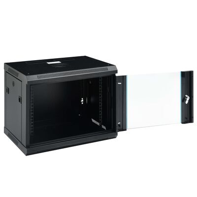 vidaXL Stenska omrežna omarica 9U 19" IP20 600x450x510 mm
