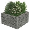 vidaXL Visoka greda gabion pocinkano jeklo 90x90x50 cm