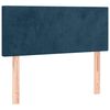 vidaXL Box spring postelja z vzmetnico temno modra 100x200 cm žamet