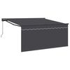 vidaXL Vlečna tenda Antracit 300 x 250 cm Poliester in aluminij