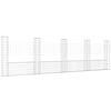 vidaXL Gabion ko&scaron;ara U-oblike s 5 stebri železo 500x20x150 cm