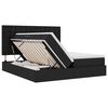 vidaXL Postelja s shranjevanjem Črna 200 x 200 cm Umjetno usnje