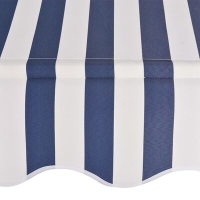 vidaXL Ročno zložljiva tenda 400 cm modre in bele črte