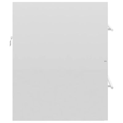 vidaXL Omarica za umivalnik visok sijaj bela 60x38,5x48 cm iverna pl.