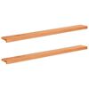 vidaXL Okenske police 2 kos Lak 140 x 15 x 2 cm Trda bukovina