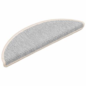 vidaXL Stopni&scaron;čne preproge 15 kosov 56x17x3 cm srebrne polkrožne
