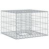 vidaXL Gabionska dvignjena postelja 60 x 60 x 40 cm Cinkana jeklena