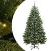 vidaXL Umestno božično drevo 180 cm 300 LED Toplo bela PVC in jeklo