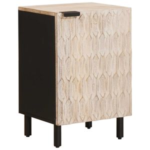 vidaXL Kopalni&scaron;ka omarica Bela 38 x 33 x 58 cm Masiven les manga