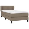 vidaXL Box spring postelja z vzmetnico taupe 80x200 cm blago