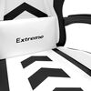 vidaXL Gaming stol bela in črna umetno usnje