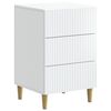 vidaXL Nočna omarica s predalom Bela 43 x 41 x 66,5 cm Inženirski les