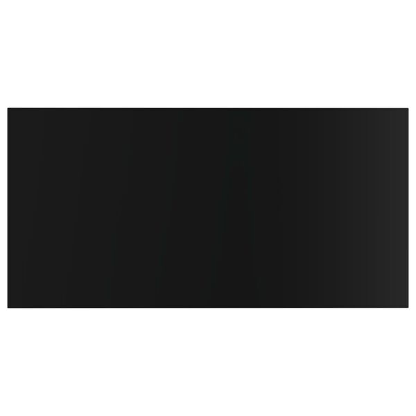 vidaXL Dodatne police za omaro 8 kosov visok sijaj črne 40x20x1,5 cm