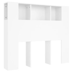 vidaXL Omarica z vzglavjem bela 120x18,5x102,5 cm