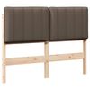 vidaXL Tapecirano vzglavje Rjava in taupe 120 cm Masivno borovo les