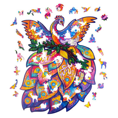 UNIDRAGON Lesena sestavljanka 198-delna Fairy Bird 25x32 cm