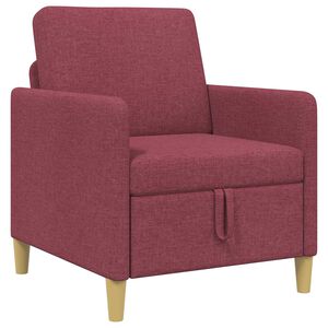 vidaXL Sofa s shrambo Vinorodna rdeča 72 x 78 x 87 cm Poliester