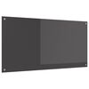 vidaXL Kuhinjski panel Temno siva 120 x 60 cm kaljeno steklo