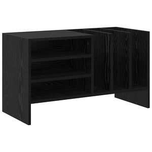 vidaXL Omara za plo&scaron;če Črna Orehovina 78,5 x 35 x 45 cm Inženirski les