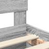 vidaXL Konstrukcija postelje Siva Sonoma 120 x 200 cm Konstruiran les
