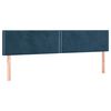 vidaXL Posteljno vzglavje temno modra 200x5x78/88 cm žametna
