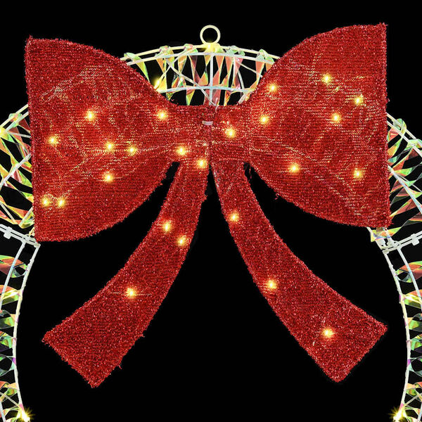 vidaXL Venec med 60 LED Toplo bela 75 cm PET