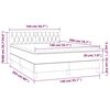 vidaXL Box spring postelja z vzmetnico LED temno rjava 140x200cm blago