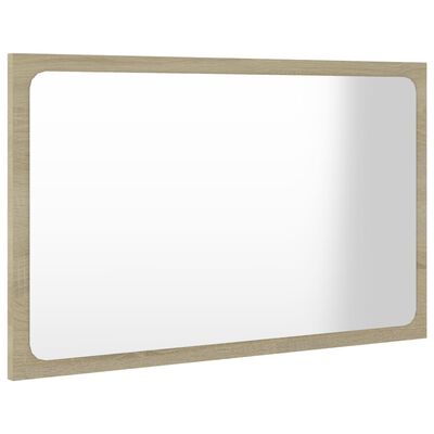 vidaXL Kopalniško ogledalo sonoma hrast 60x1,5x37 cm iverna plošča