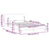 vidaXL Posteljni okvir Dover temno siv 140x190 cm žamet