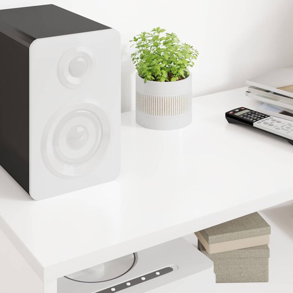 vidaXL TV omarica Bela 100 x 35 x 40 cm Konstruiran les