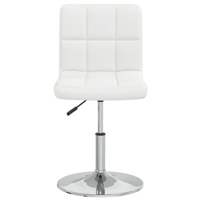 vidaXL Barski stolček belo umetno usnje