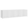 vidaXL TV omarica bela 142,5x35x36,5 cm iverna plo&scaron;ča