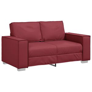 vidaXL Dvosobni kavč Vinorodna rdeča 160 cm Umjetno usnje