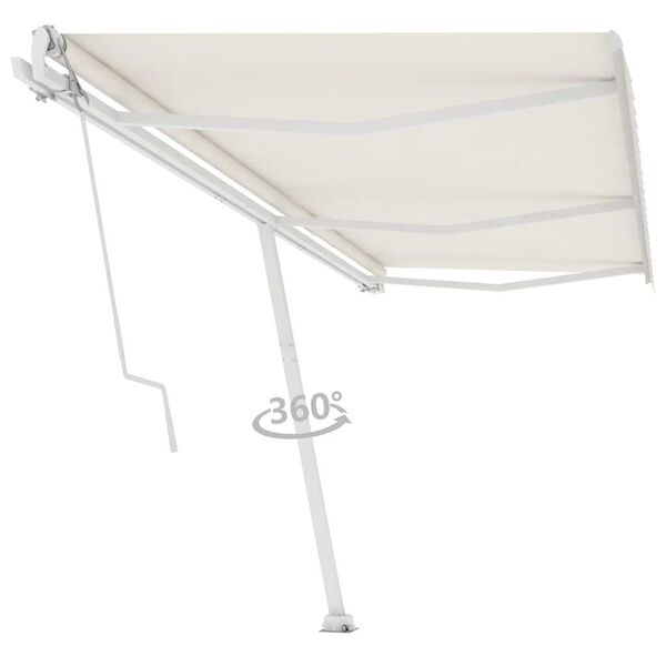 vidaXL Prostostoječa avtomatska tenda 600x300 cm krem