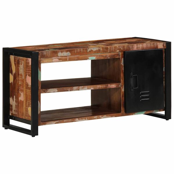 vidaXL Klop za čevlje večbarvno 100 x 40 x 50 cm Trden predelan les