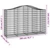 vidaXL Obokane gabion ko&scaron;are 9 kosov 200x50x120/140cm pocinkano železo
