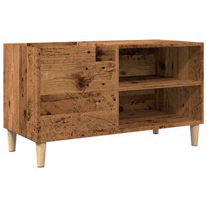 vidaXL Omarica za gramofonske plo&scaron;če starinski les 84,5x38x48 cm
