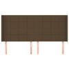 vidaXL Vzglavje z ušesi temno rjavo 163x16x118/128 cm blago